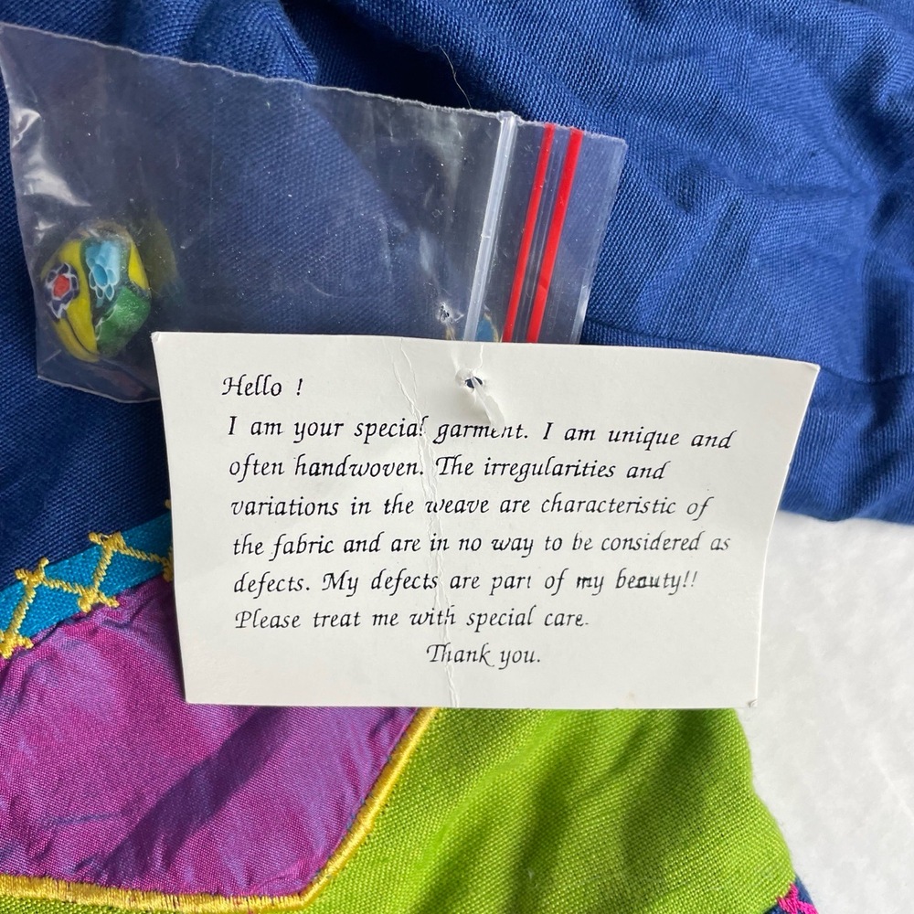 NWT Indigo Moon Rainbow Patchwork‎ Boho Embroider… - image 8